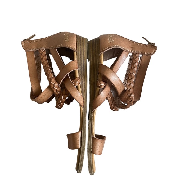 Blowfish Girls Summer Strap Sandal, Light Brown/Dark Tan Color, Size Big Kid 6 - Picture 11 of 15